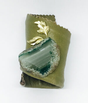 Green Agate Leather Wrap Cuff Bracelet - ByLaShanJewelry.com