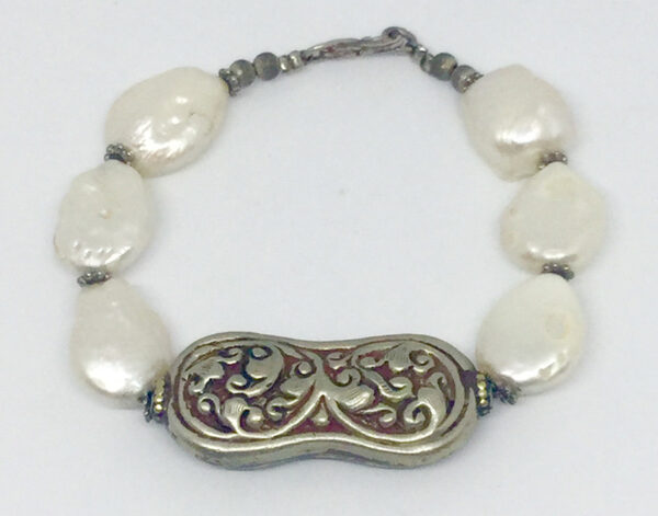 White Freshwater Pearl Bracelet - ByLaShanJewelry.com