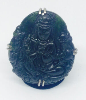 Black Jade Quan-Yin Ring - ByLaShanJewelry.com
