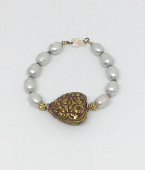 Silver Freshwater Pearl Bracelet - ByLaShanJewelry.com