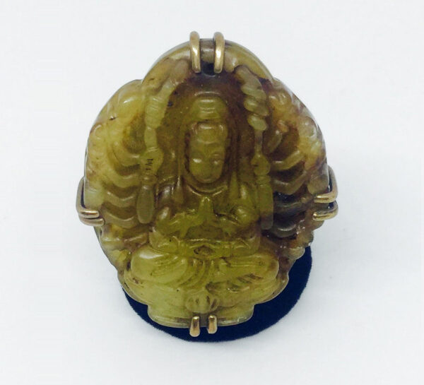 Brown Jade Shiva Ring - ByLaShanJewelry.com