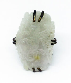 White Jade Vertical Ring - ByLaShanJewelry.com