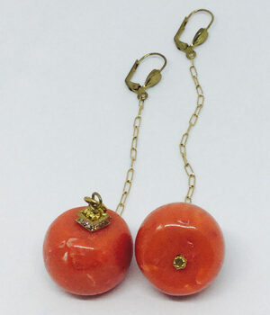 Coral Chain Drop Earrings - ByLaShanJewelry.com